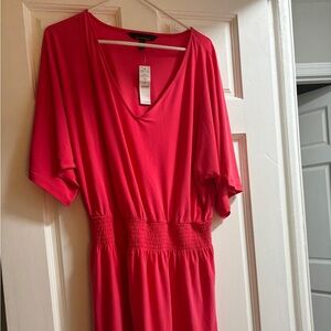 White House Black Market Dolman Sleeve Pink Dress, XL